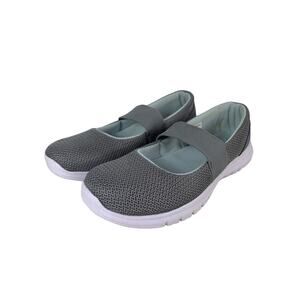 Crane Womens Gray Memory Foam Mary Jane Comfort Walking Slip-On Shoes Size 7M
